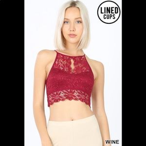 Racerback Bralette Keyhole Cutout *Wine color only